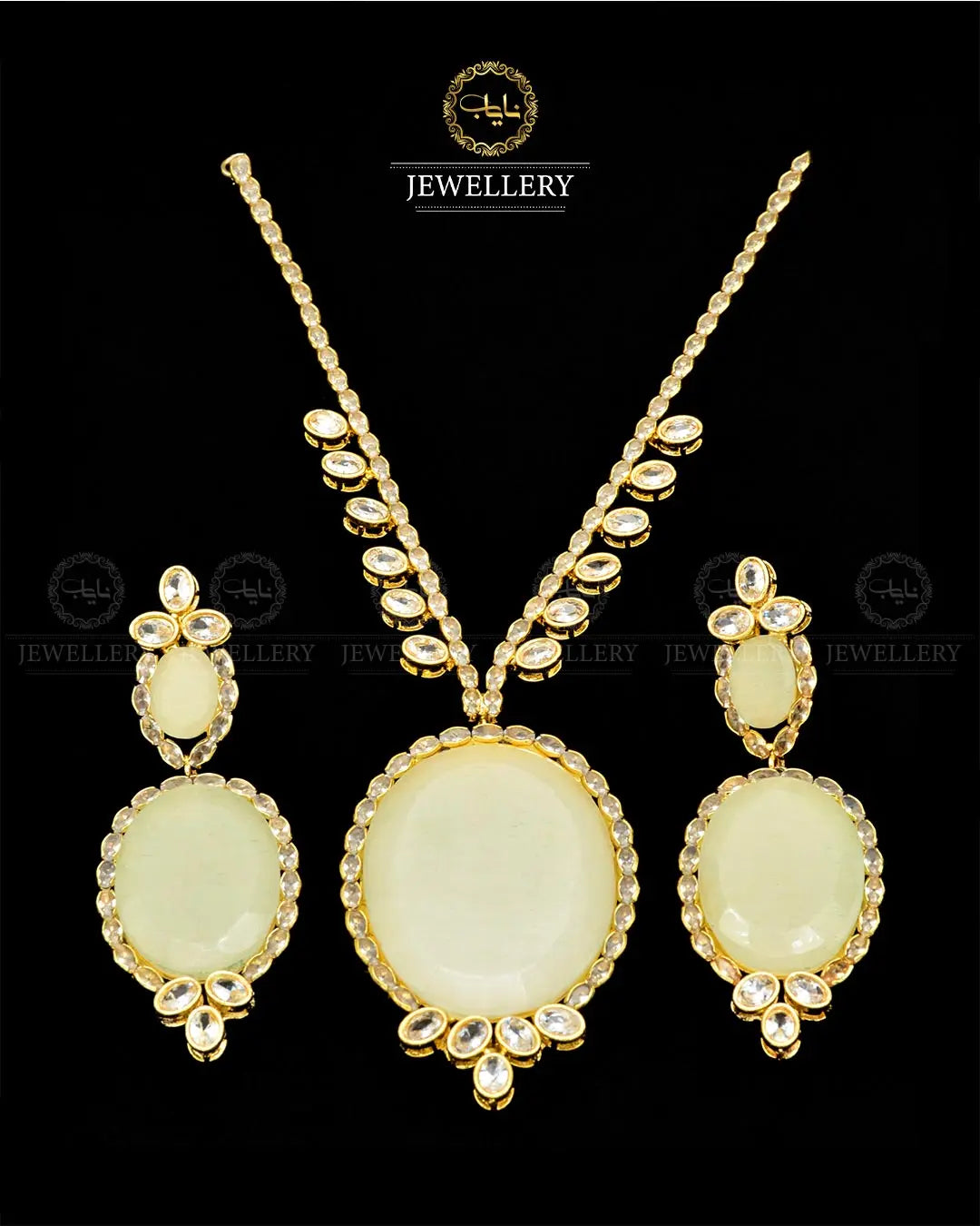 Cubic Zerconia Necklace set  NJ-1810 Nayab Jewellery