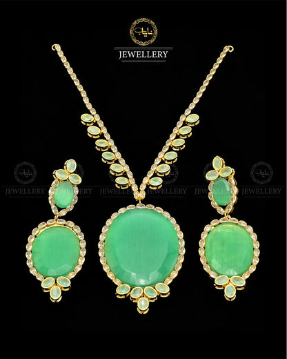 Cubic Zerconia Necklace set  NJ-1810 Nayab Jewellery