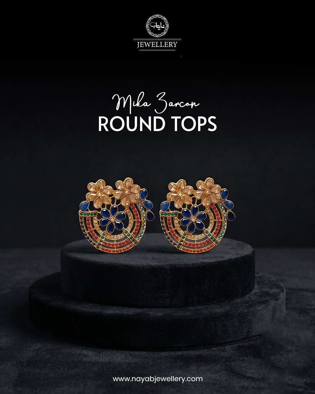 Mika Zarcon Round Tops-2125-Silver