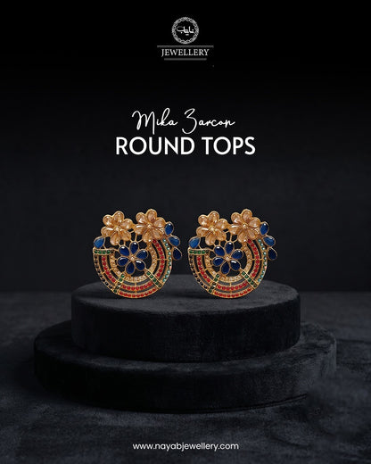 Mika Zarcon Round Tops-2125-Silver
