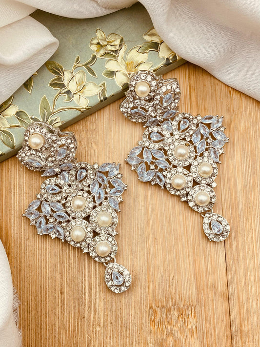 Turkish Earrings-2454-Silver Nayab Jewellery