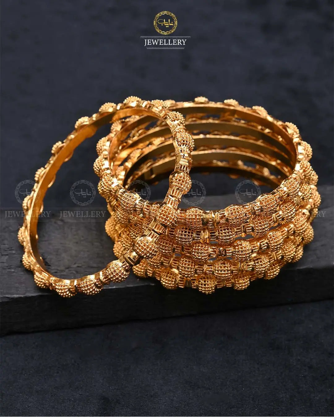 Decent 6 pcs Gold Look Bangles-2259 Nayab Jewellery