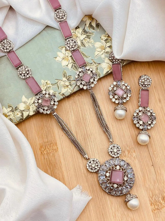 Delta Mala Set with Hoops & Tika -2267 Nayab Jewellery