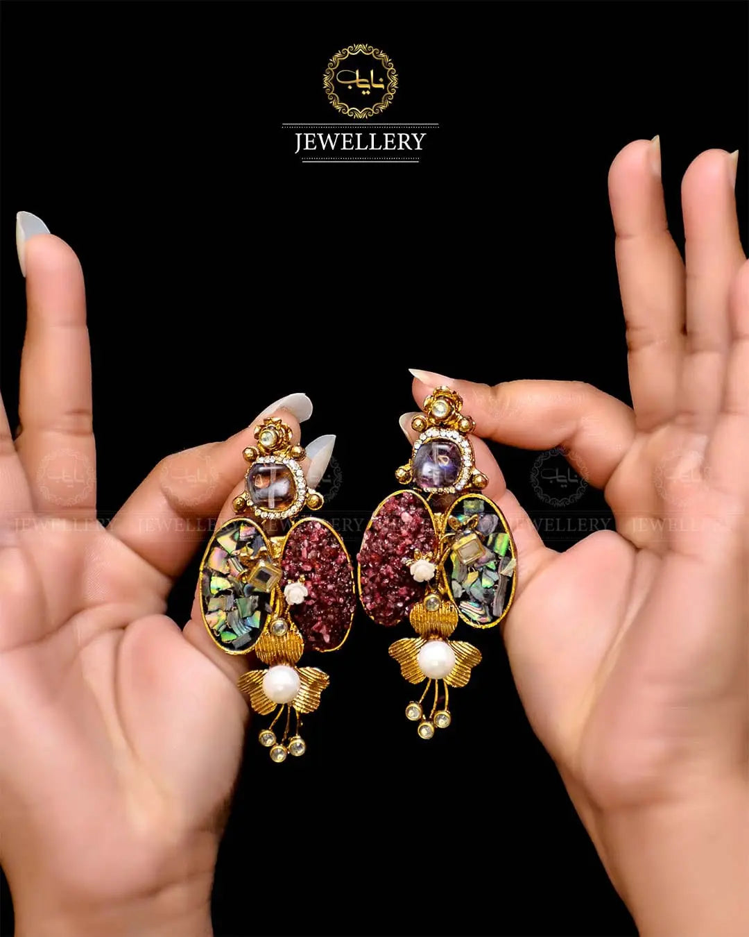 Designer Crush Earrings  NJ -1726 Nayab Jewellery