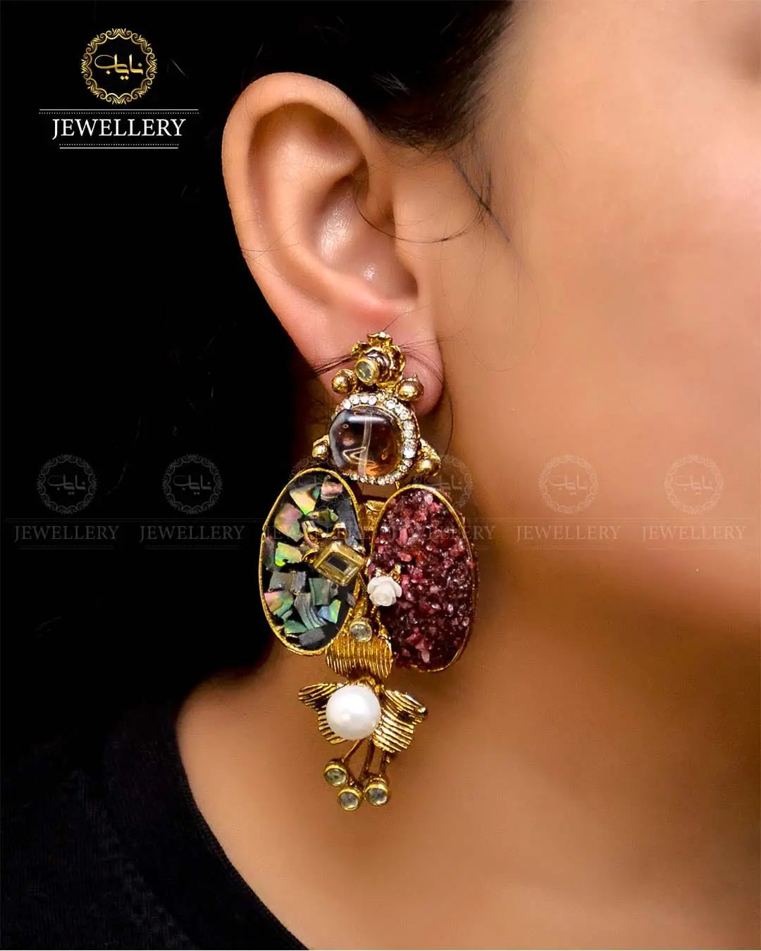 Designer Crush Earrings  NJ -1726 Nayab Jewellery