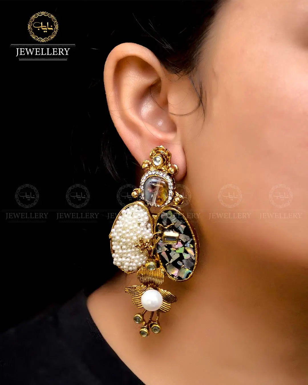 Designer Crush Earrings  NJ -1726 Nayab Jewellery