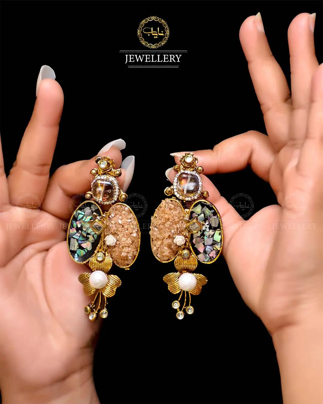 Designer Crush Earrings  NJ -1726 Nayab Jewellery