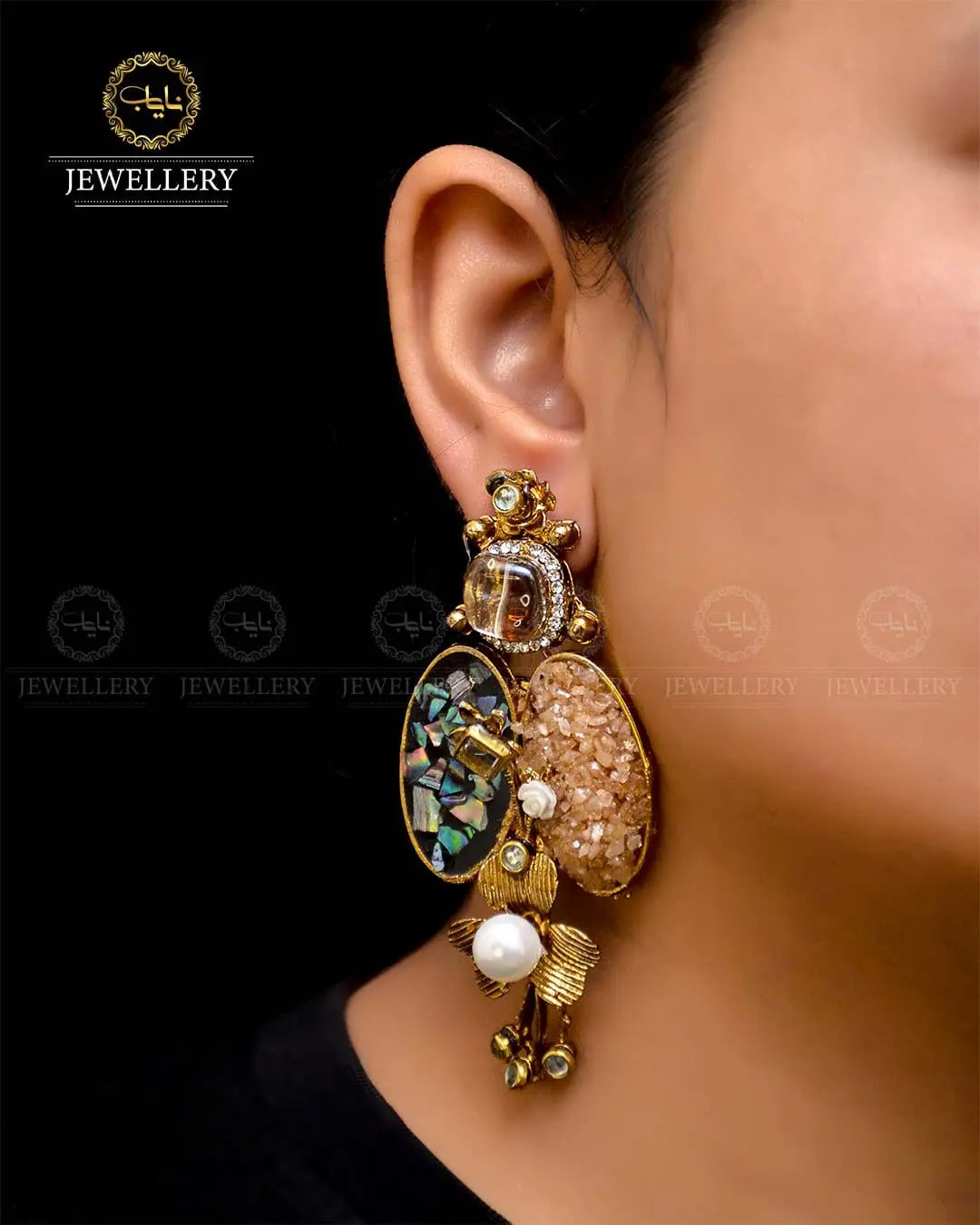 Designer Crush Earrings  NJ -1726 Nayab Jewellery