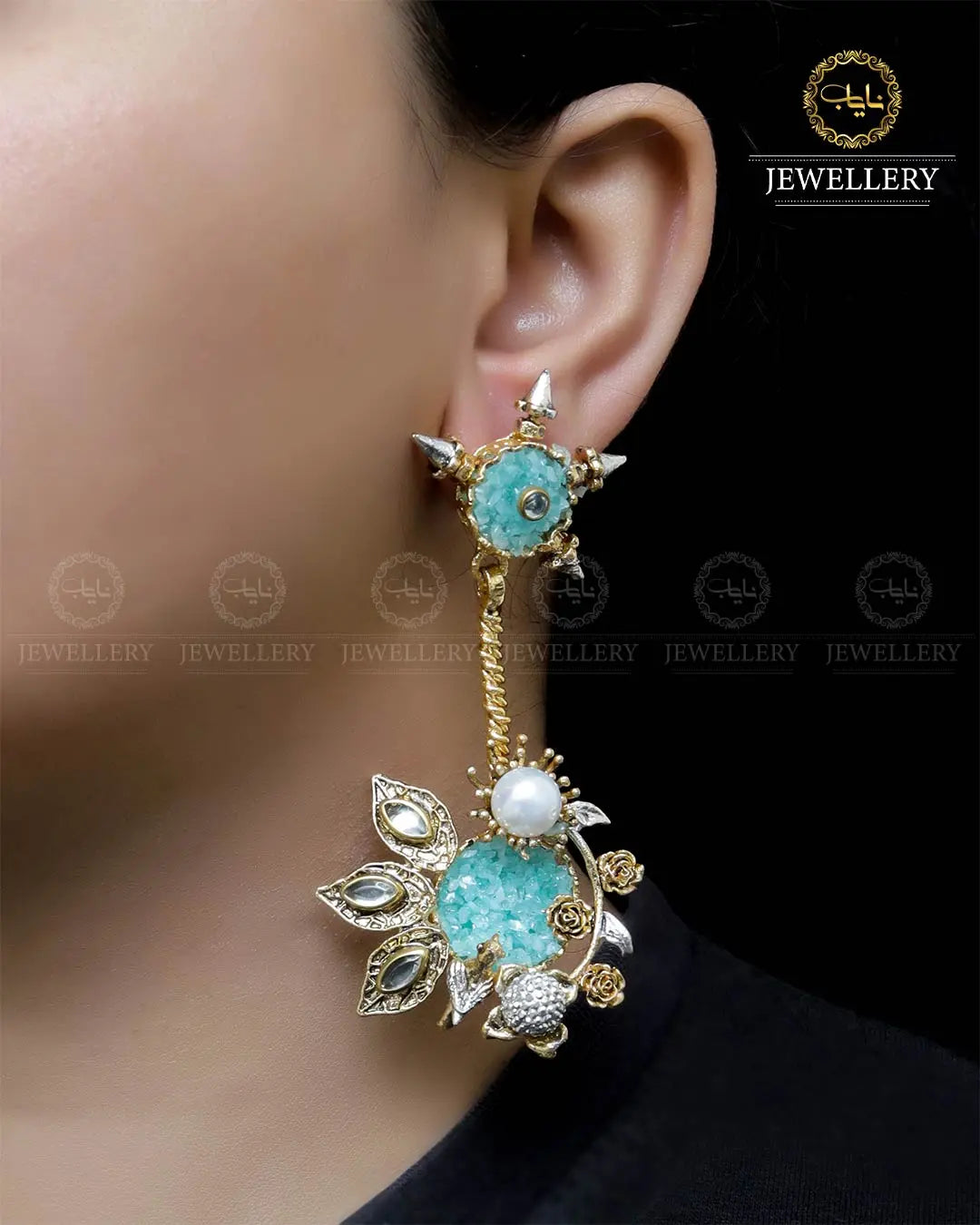 Designer Crush Long Earrings   NJ -1728 Nayab Jewellery