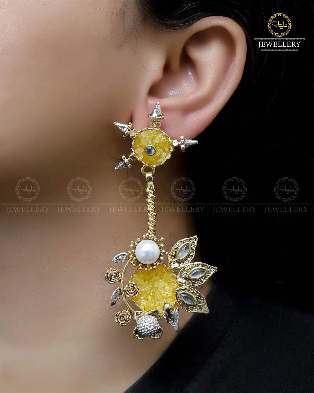 Designer Crush Long Earrings   NJ -1728 Nayab Jewellery