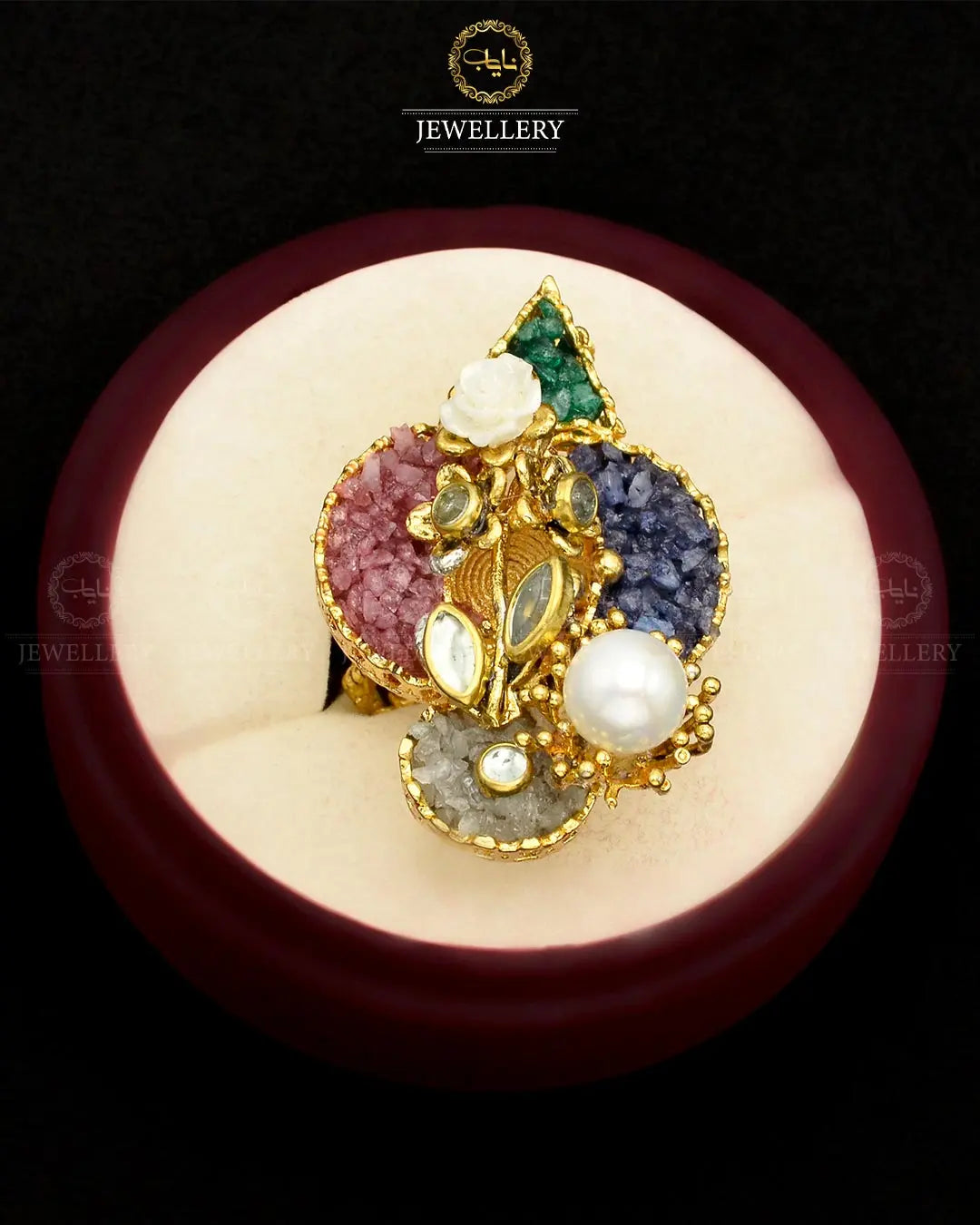 Designer Crush Ring Size adjustable NJ-1782 Nayab Jewellery