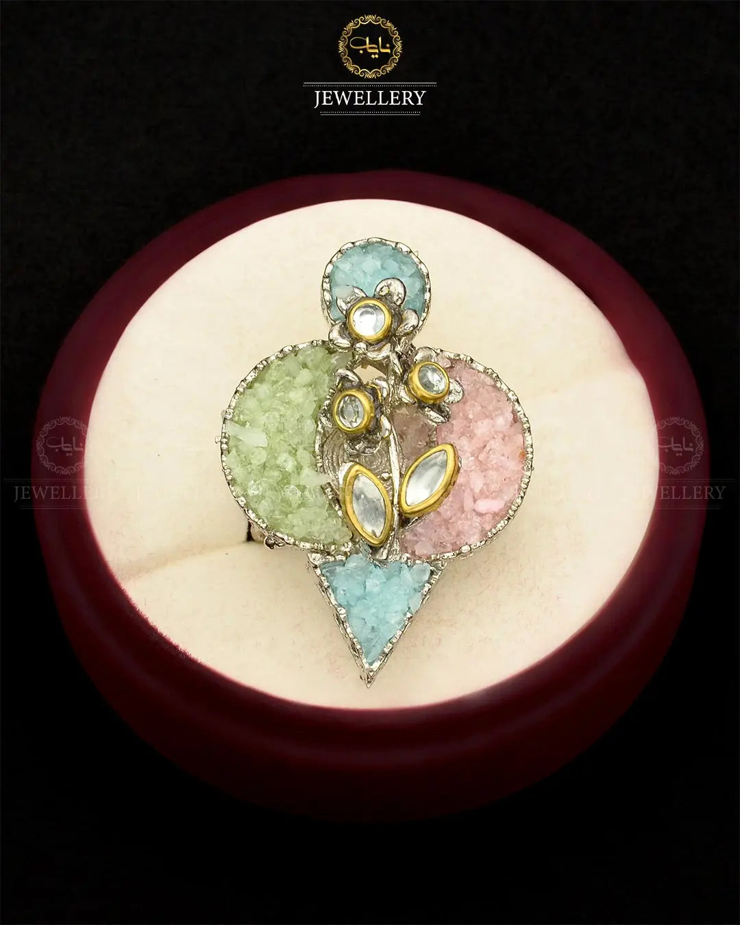 Designer Crush Ring Size adjustable NJ-1782 Nayab Jewellery