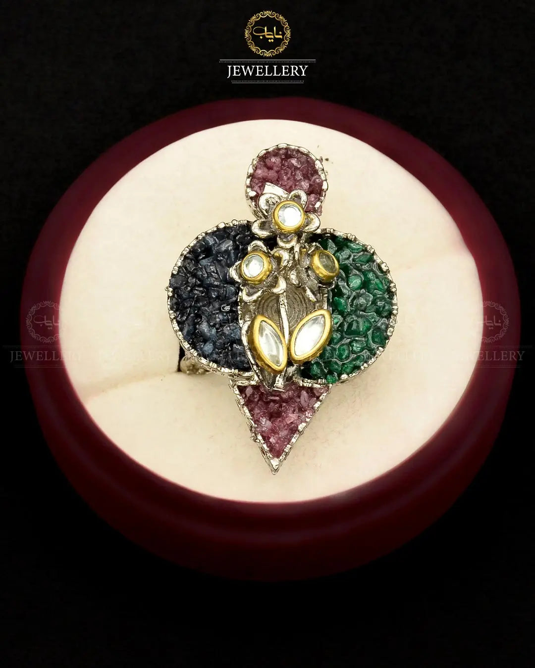 Designer Crush Ring Size adjustable NJ-1782 Nayab Jewellery