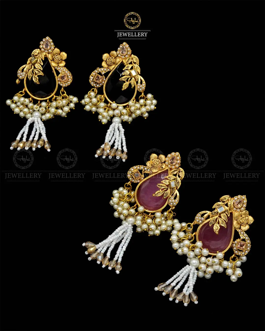 Designer Earrings with Tassel NJ-1897 Nayab Jewellery