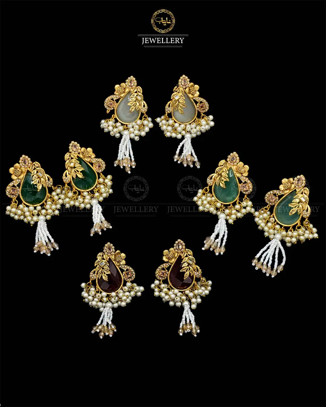 Designer Earrings with Tassel NJ-1897 Nayab Jewellery