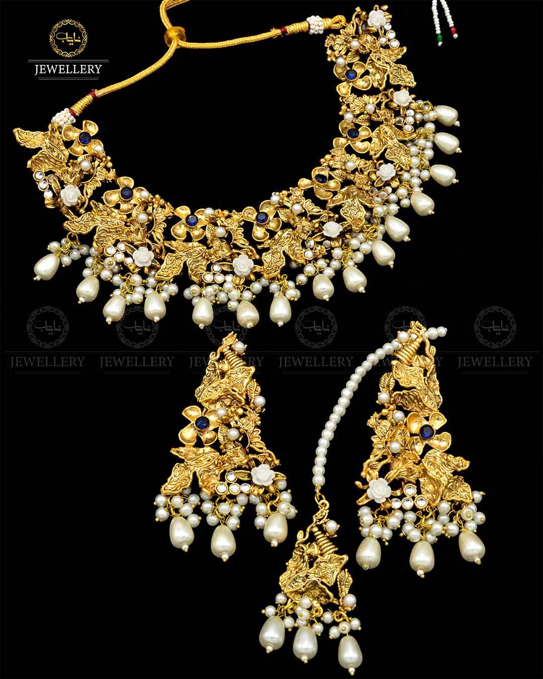 Designer Gold plated Bridal Necklace set NJ-1795 Nayab Jewellery