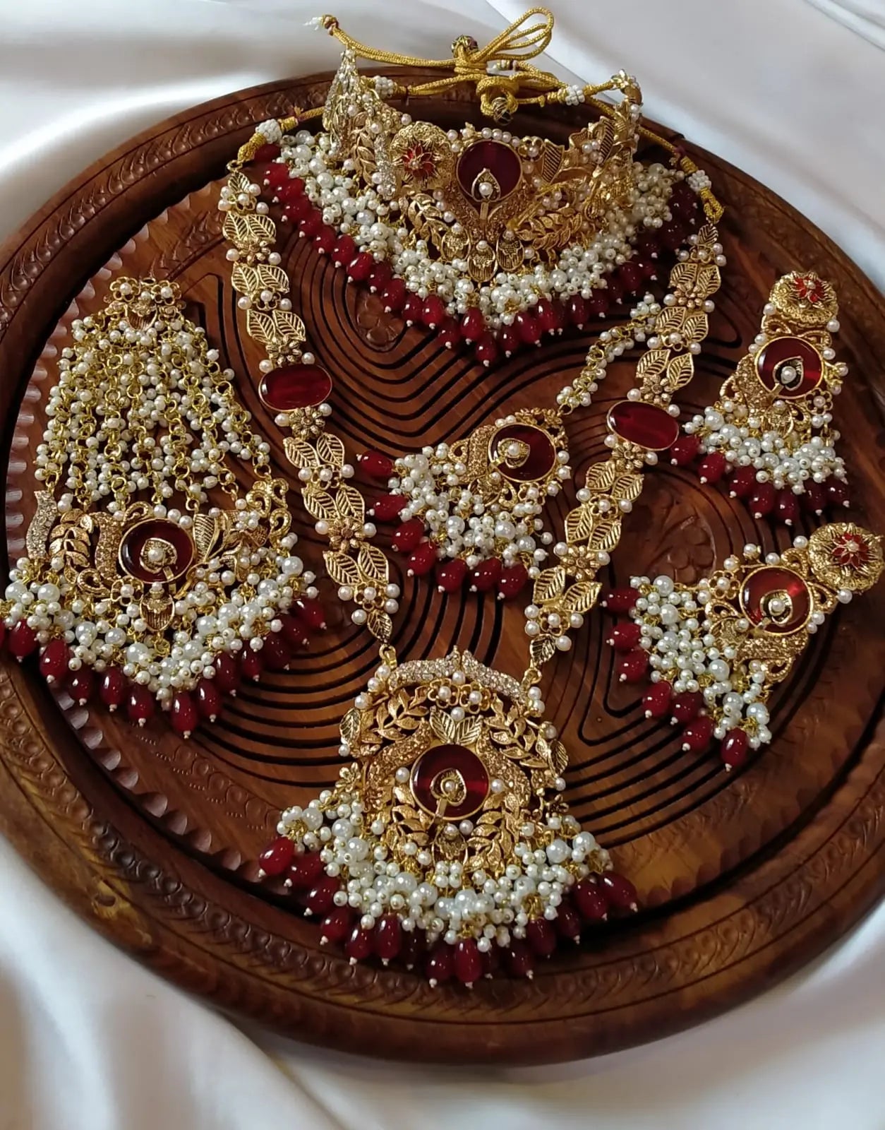 Designer Hand Made 6 pcs Bridal set-2074 Nayab Jewellery