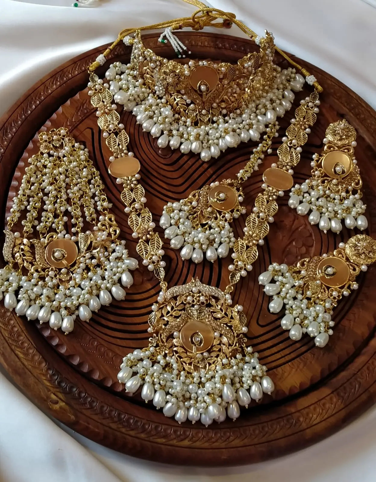 Designer Hand Made 6 pcs Bridal set-2074 Nayab Jewellery