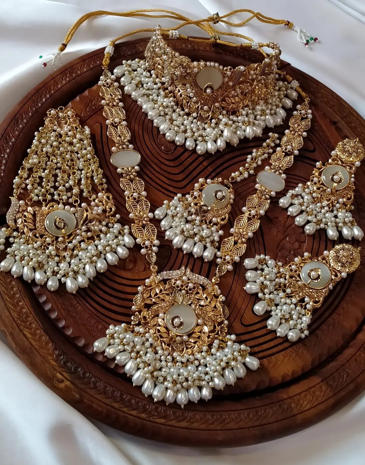 Designer Hand Made 6 pcs Bridal set-2074 Nayab Jewellery