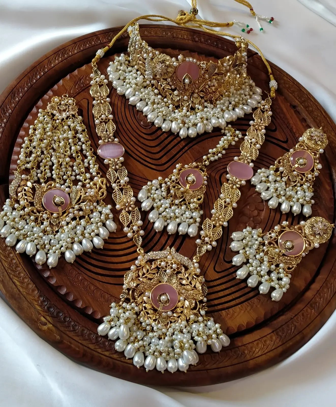 Designer Hand Made 6 pcs Bridal set-2074 Nayab Jewellery