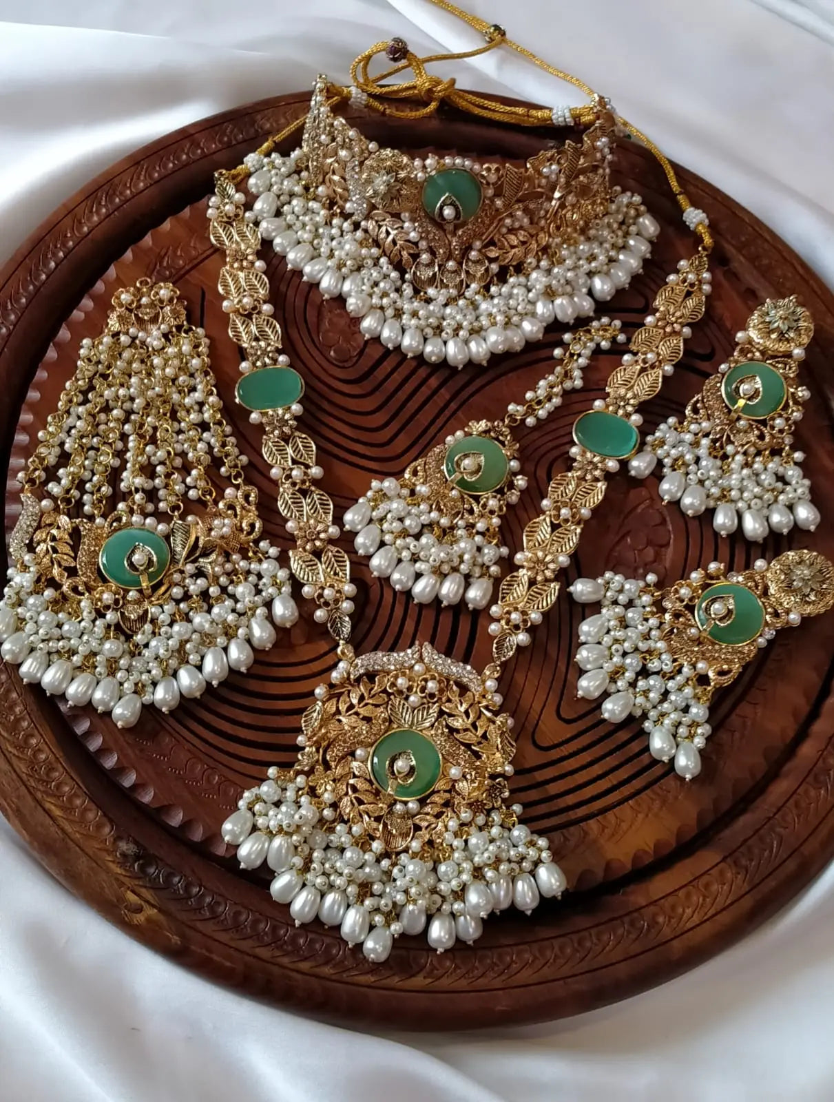 Designer Hand Made 6 pcs Bridal set-2074 Nayab Jewellery