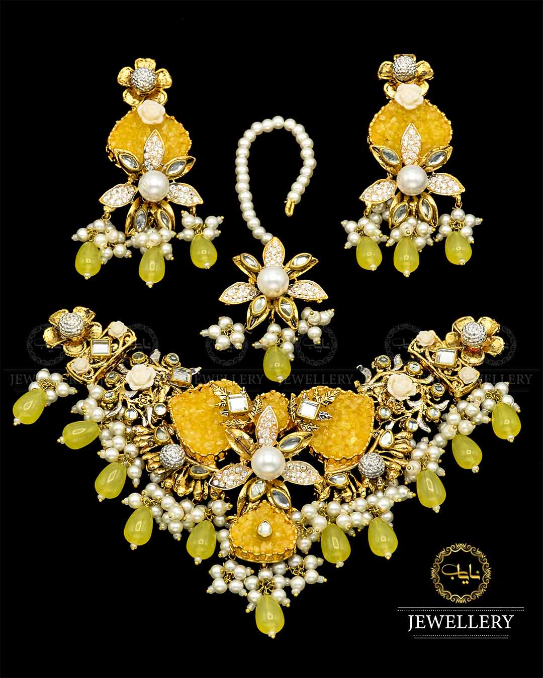 Designer Hand Made Crush Necklace Set NJ -1719 Nayab Jewellery