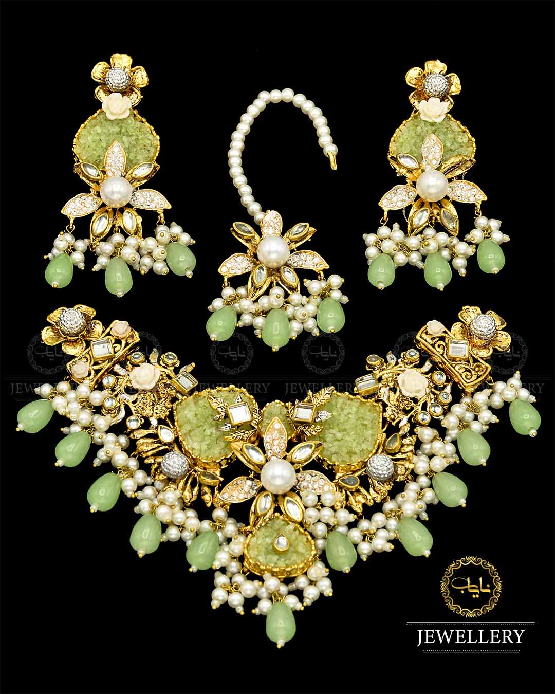 Designer Hand Made Crush Necklace Set NJ -1719 Nayab Jewellery