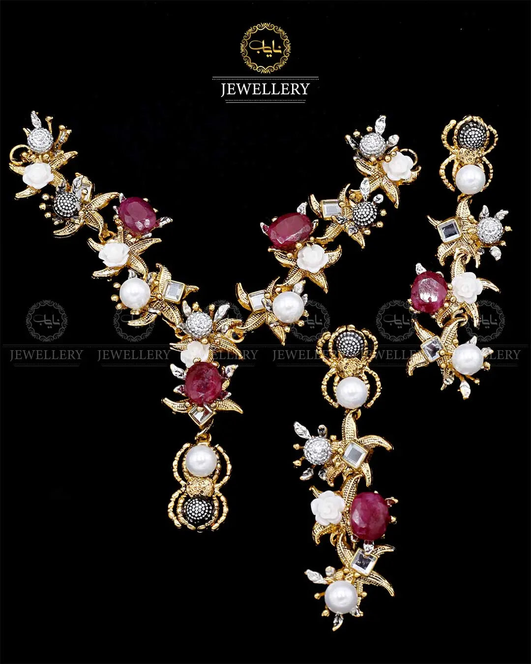 Designer Hand Made Seep Necklace set  NJ -1721 Nayab Jewellery