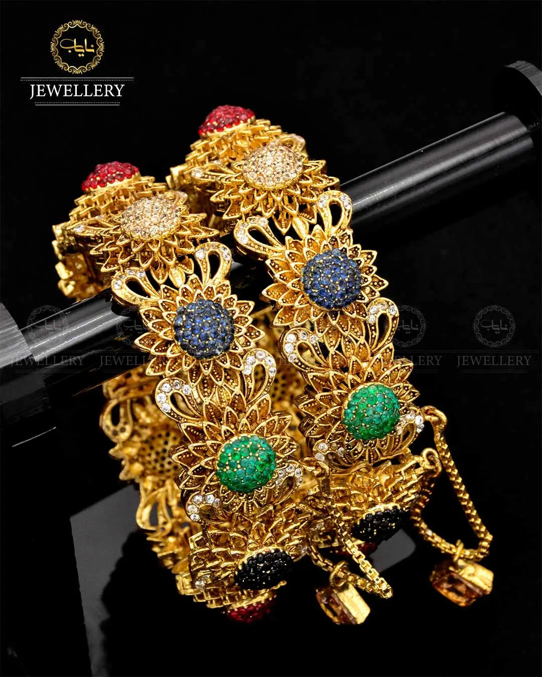 Designer Hand made Flower Openable Bangles NJ-1764 Nayab Jewellery