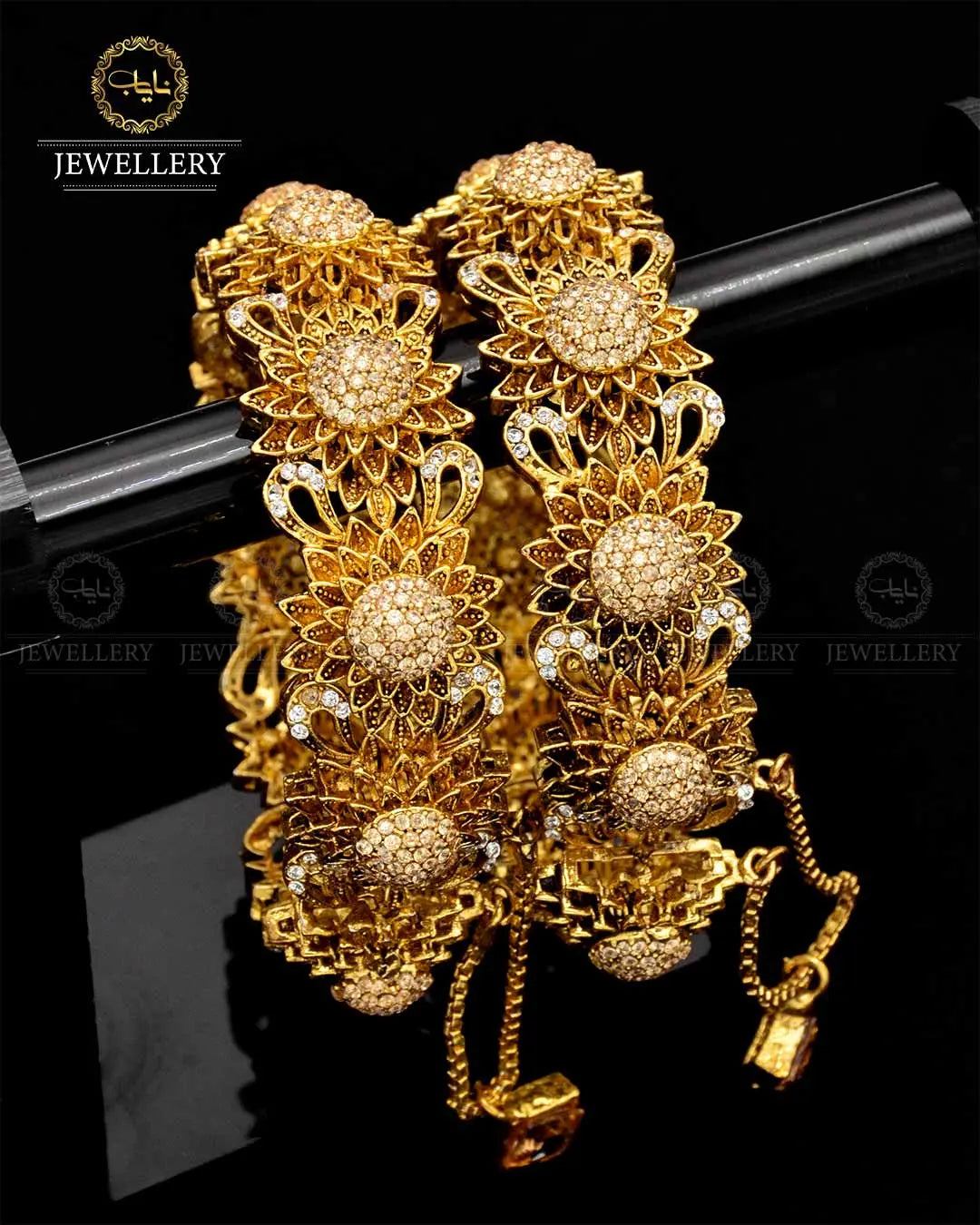 Designer Hand made Flower Openable Bangles NJ-1764 Nayab Jewellery