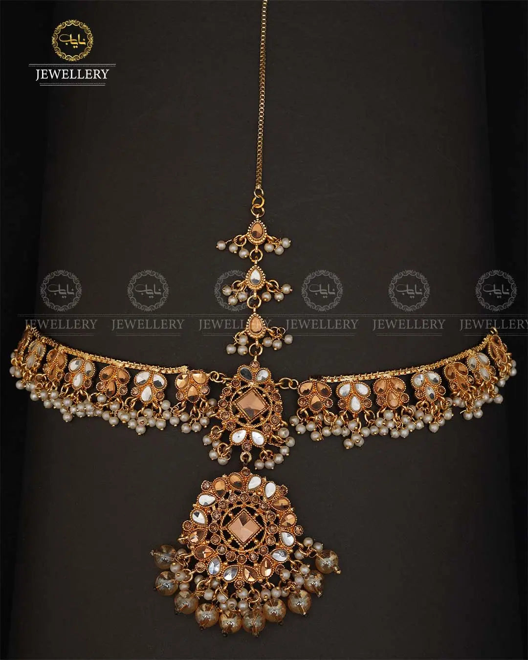 Designer Kundan Matha Patti -2041-Golden Nayab Jewellery