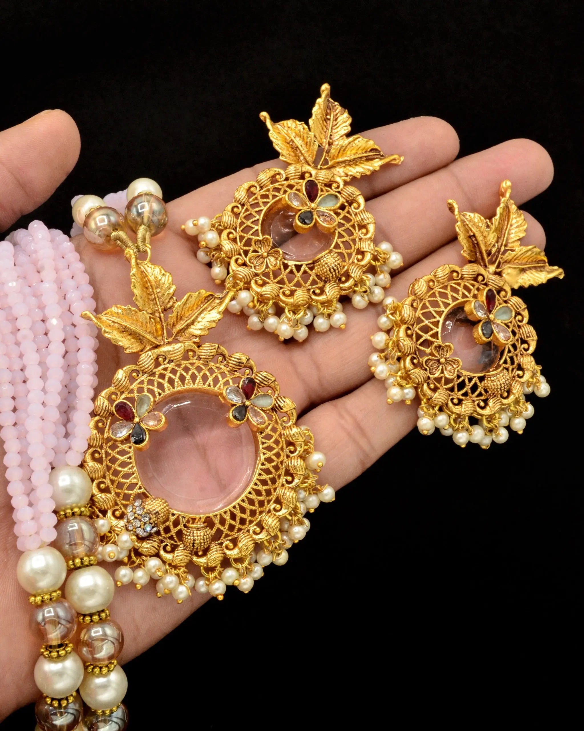 Designer doublet stones Mala set NJ-1861 Nayab Jewellery