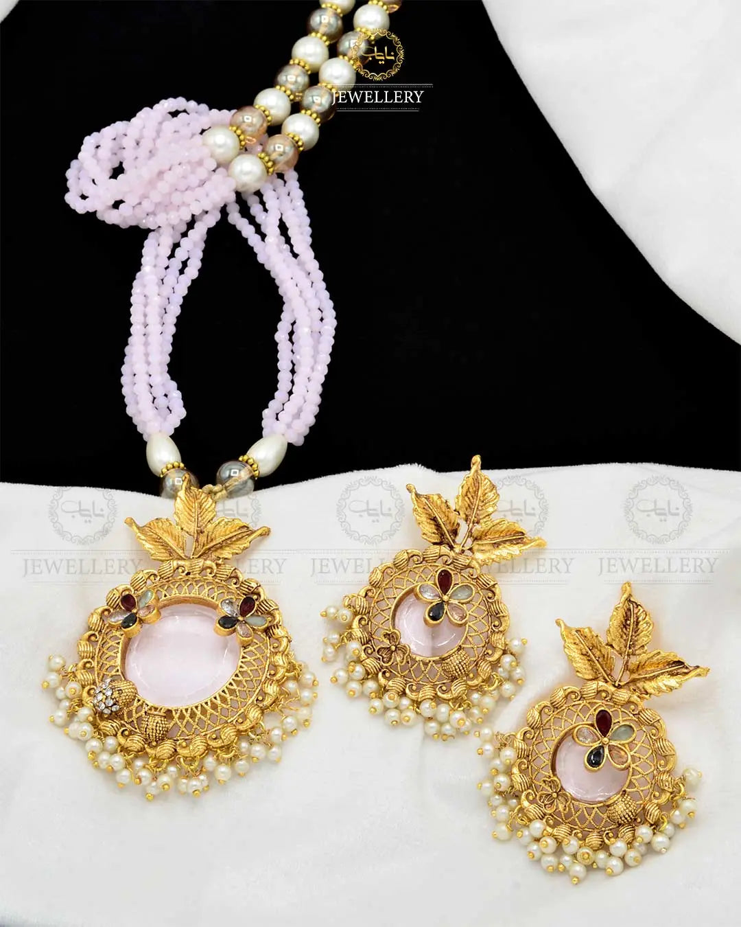 Designer doublet stones Mala set NJ-1861 Nayab Jewellery