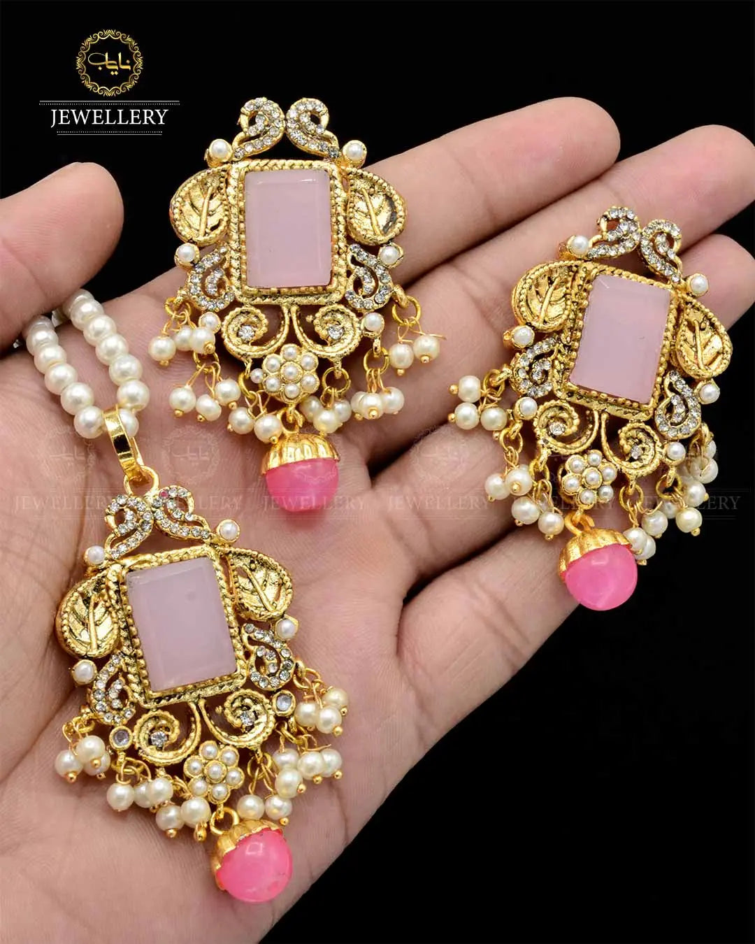 Designer dublet locket set NJ-1822 Nayab Jewellery