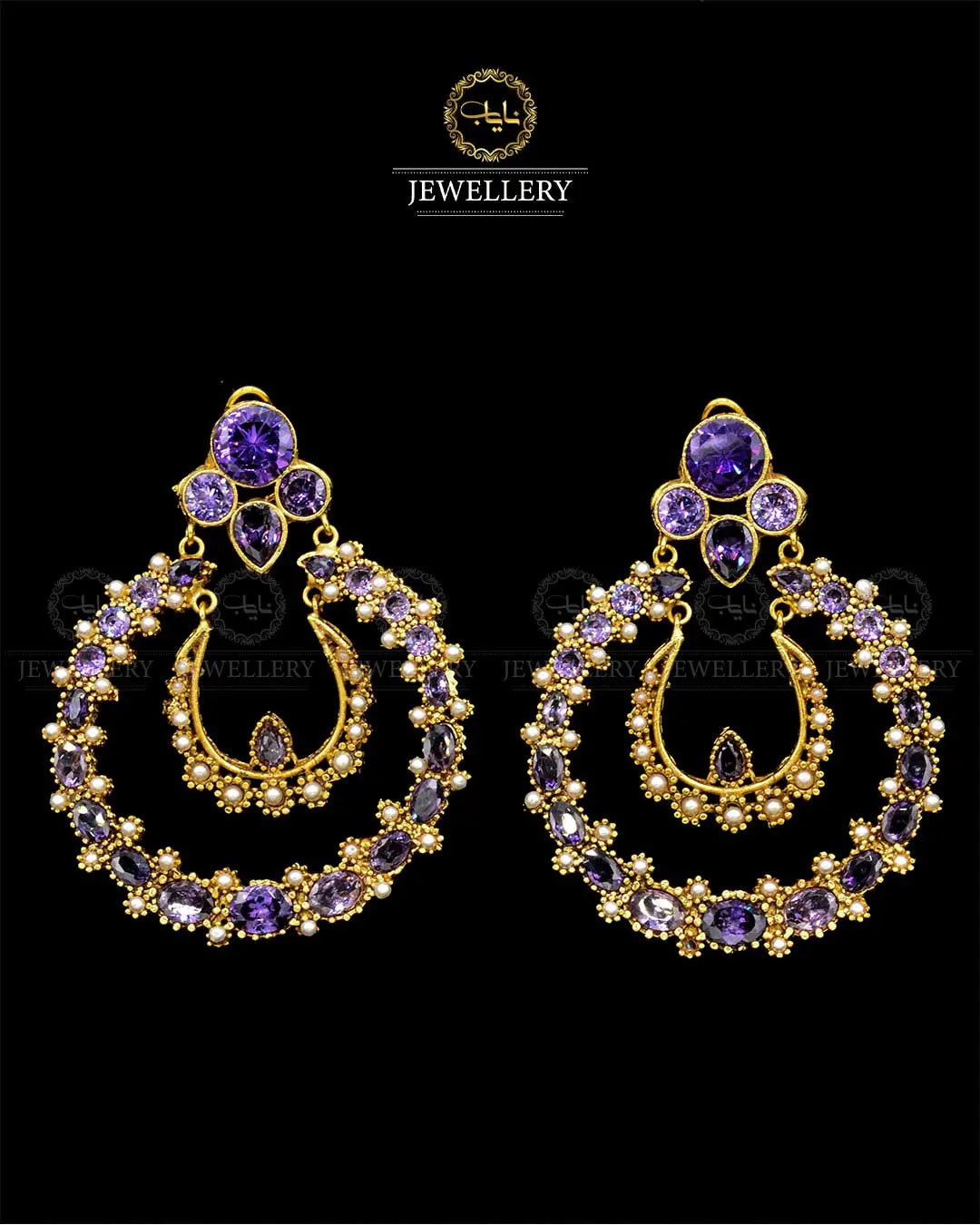 Designer zarcon Hoops NJ-1892 Nayab Jewellery