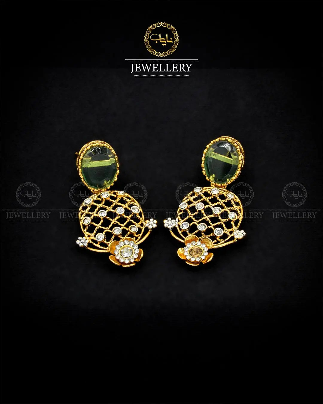 Doublet stone Earrings  NJ-1839 Nayab Jewellery