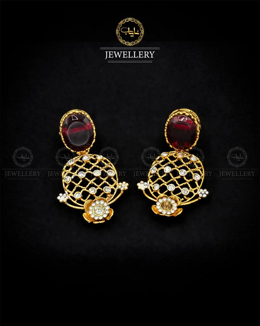 Doublet stone Earrings  NJ-1839 Nayab Jewellery