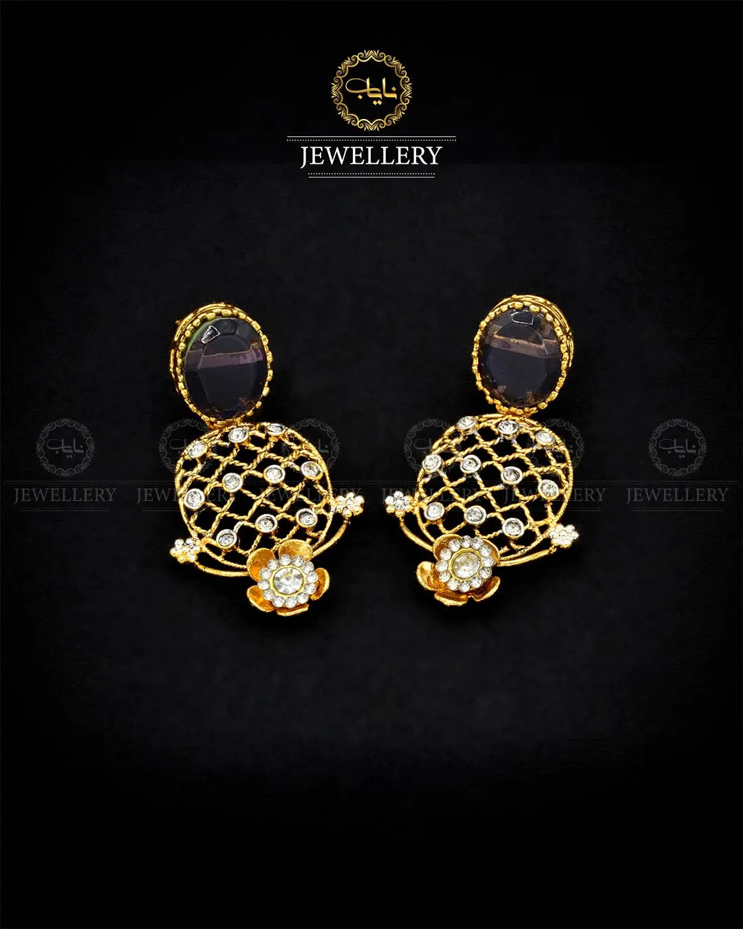 Doublet stone Earrings  NJ-1839 Nayab Jewellery