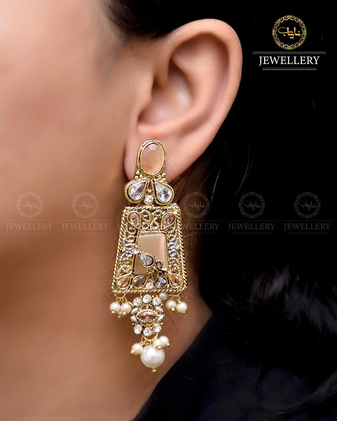 Egyptian Earrings  NJ-1756 Nayab Jewellery