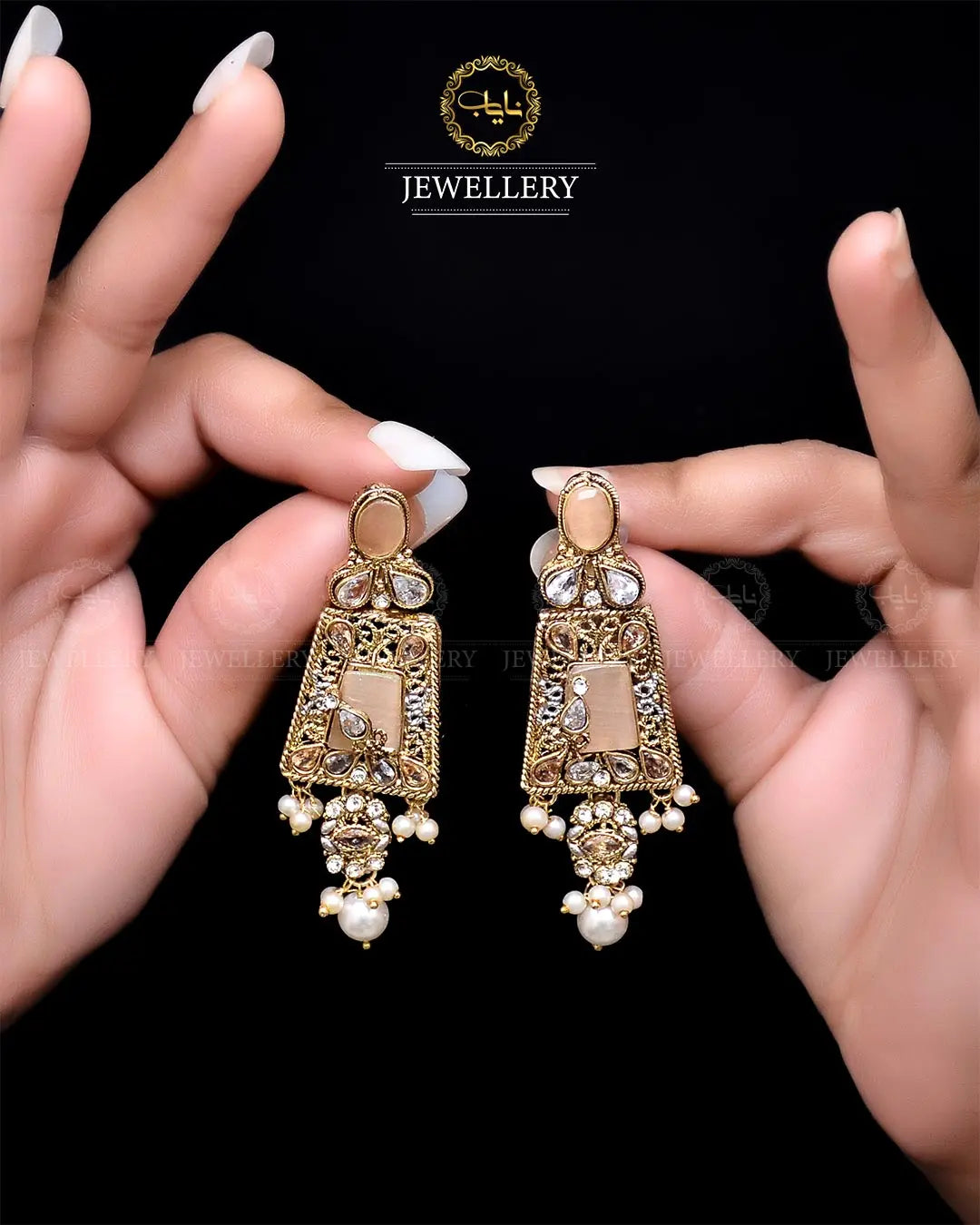 Egyptian Earrings  NJ-1756 Nayab Jewellery