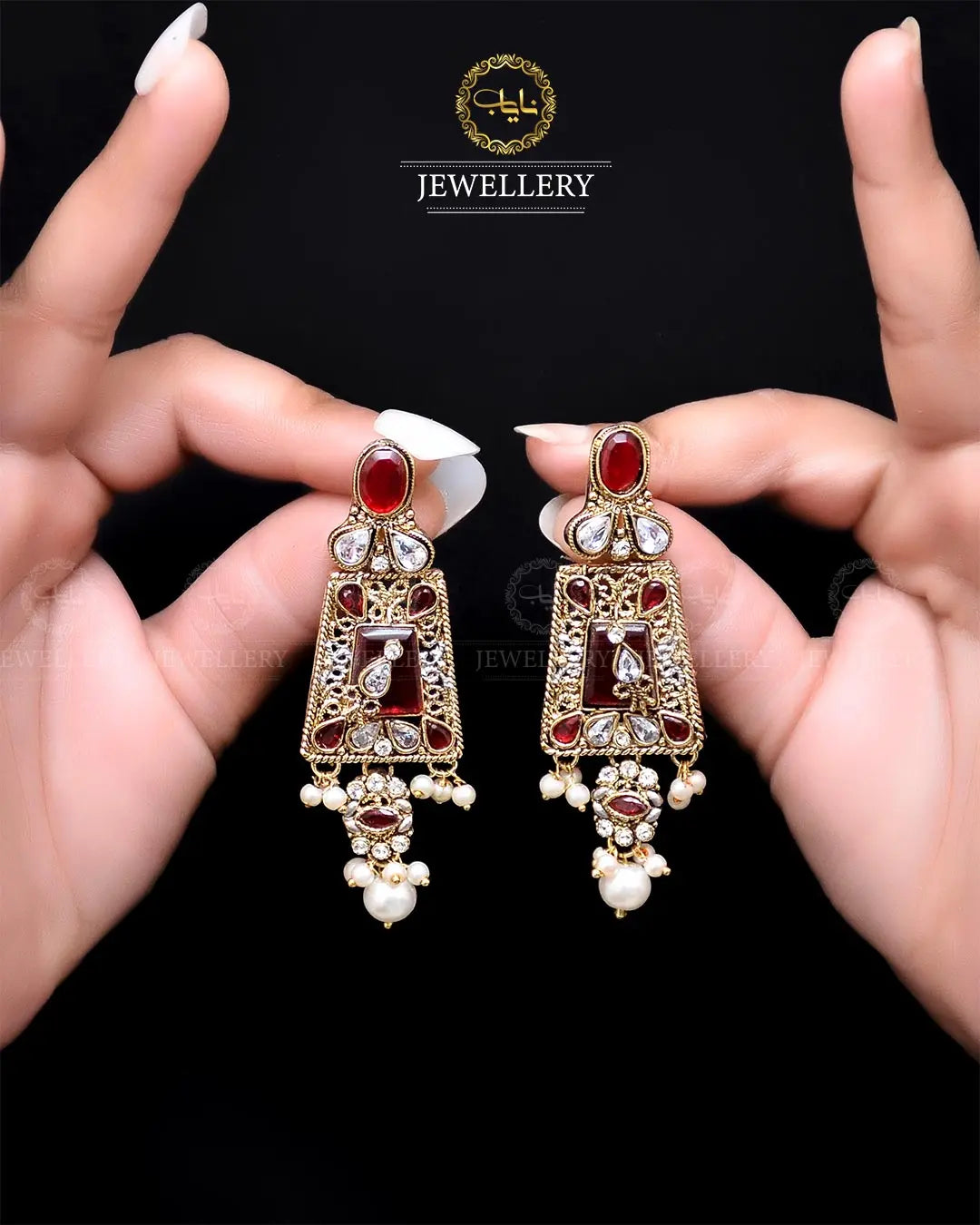 Egyptian Earrings  NJ-1756 Nayab Jewellery