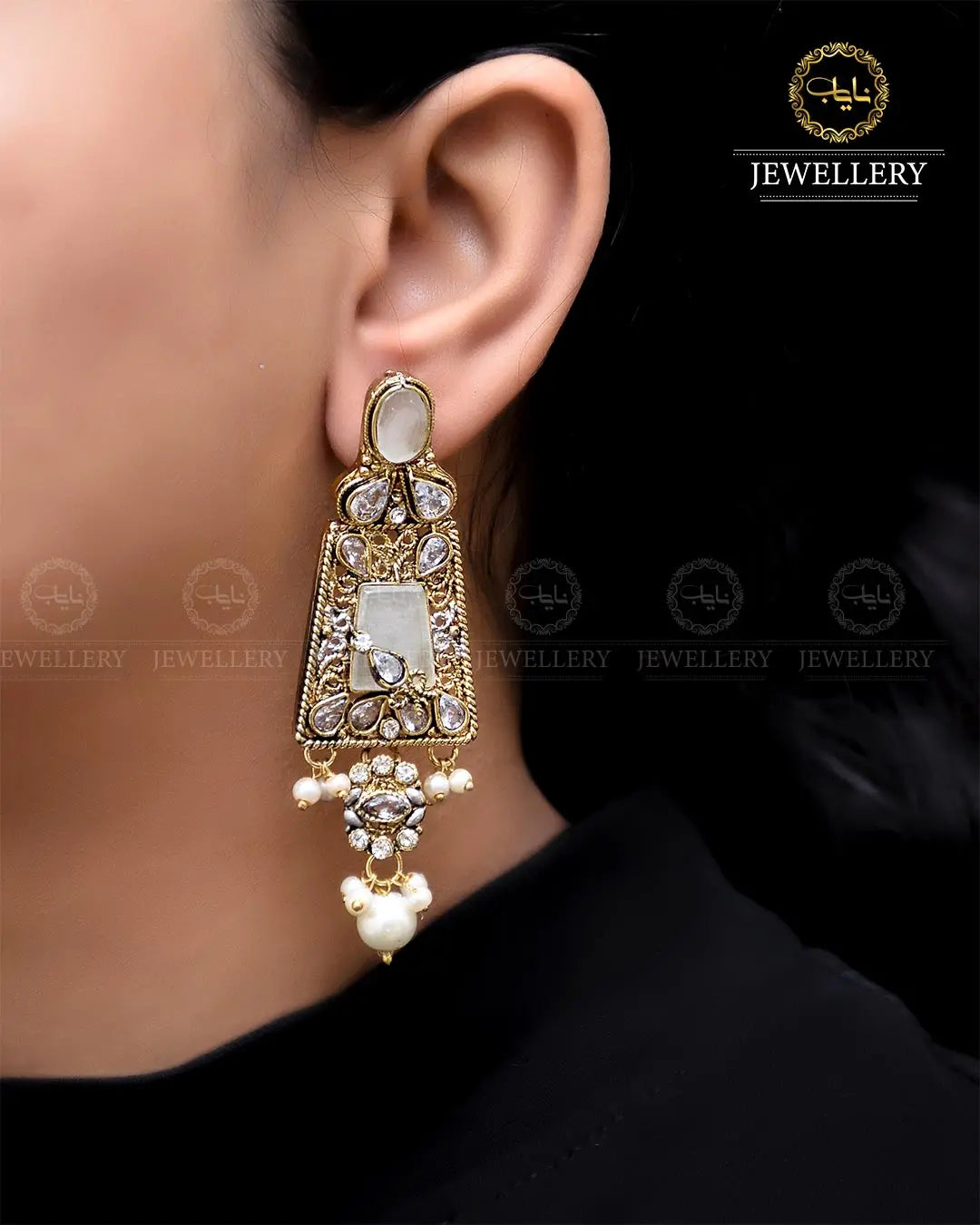 Egyptian Earrings  NJ-1756 Nayab Jewellery