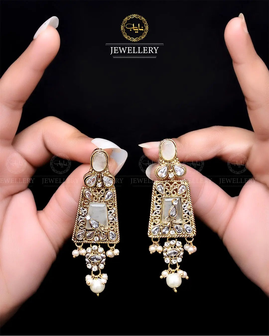 Egyptian Earrings  NJ-1756 Nayab Jewellery