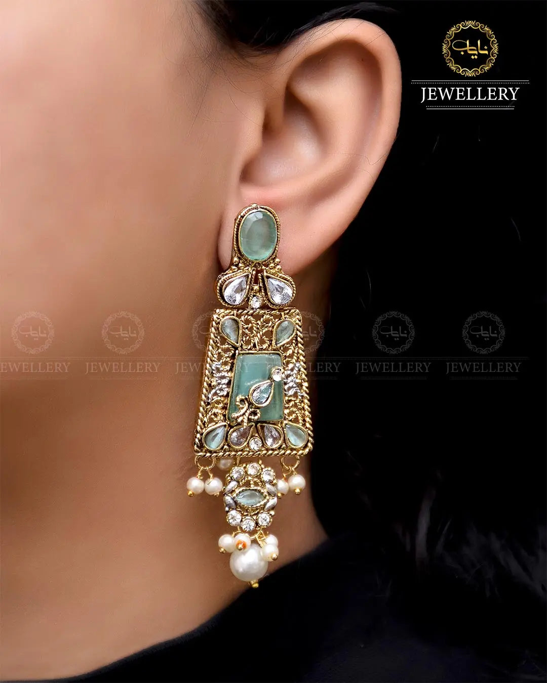 Egyptian Earrings  NJ-1756 Nayab Jewellery