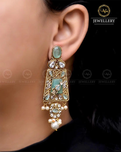 Egyptian Earrings  NJ-1756 Nayab Jewellery