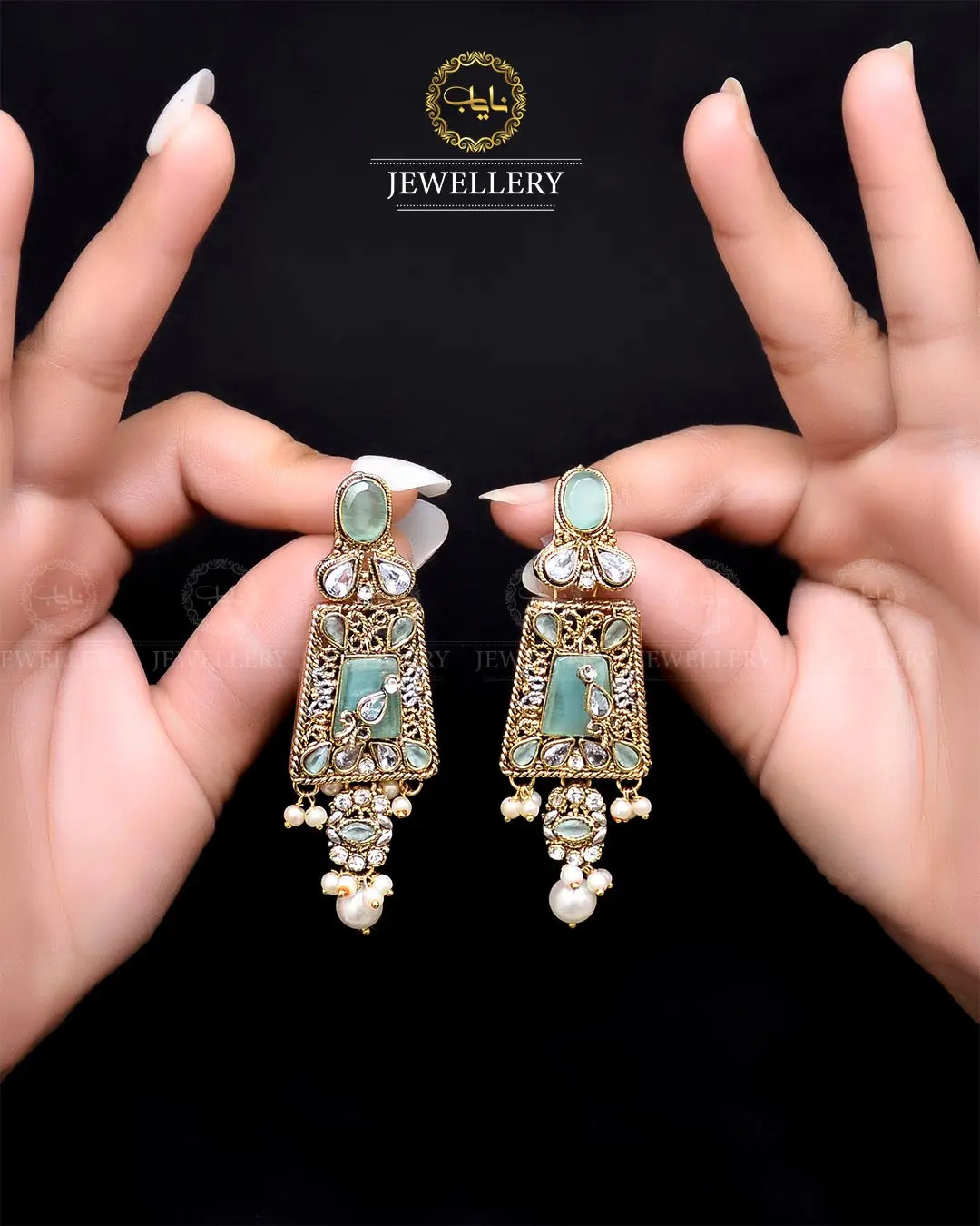 Egyptian Earrings  NJ-1756 Nayab Jewellery