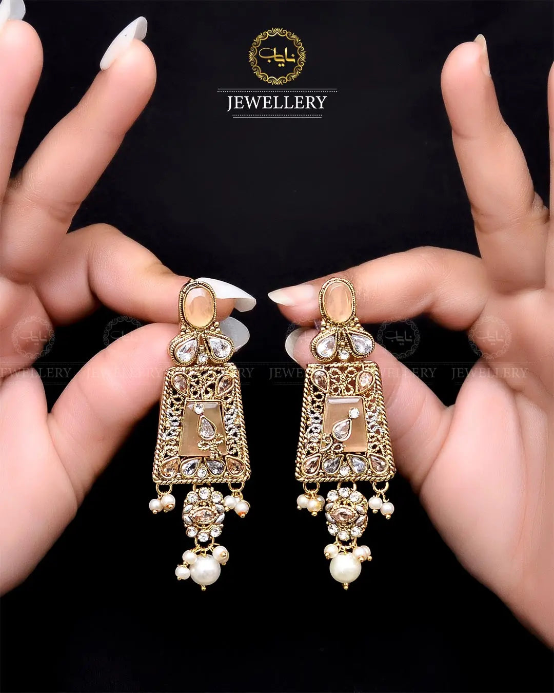 Egyptian Earrings  NJ-1756 Nayab Jewellery