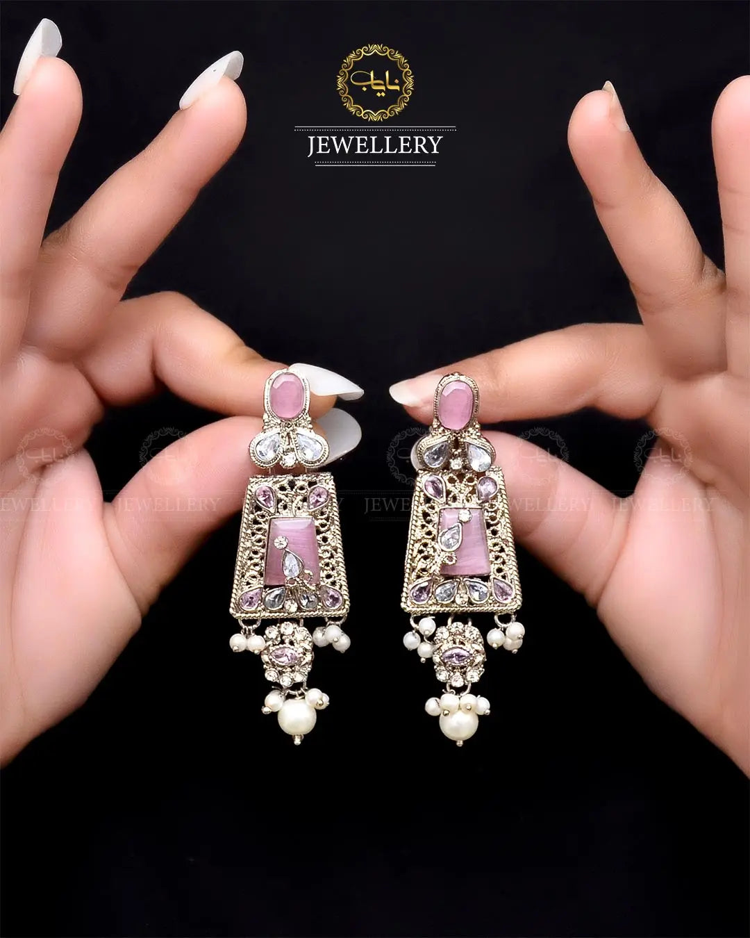 Egyptian Earrings  NJ-1756 Nayab Jewellery