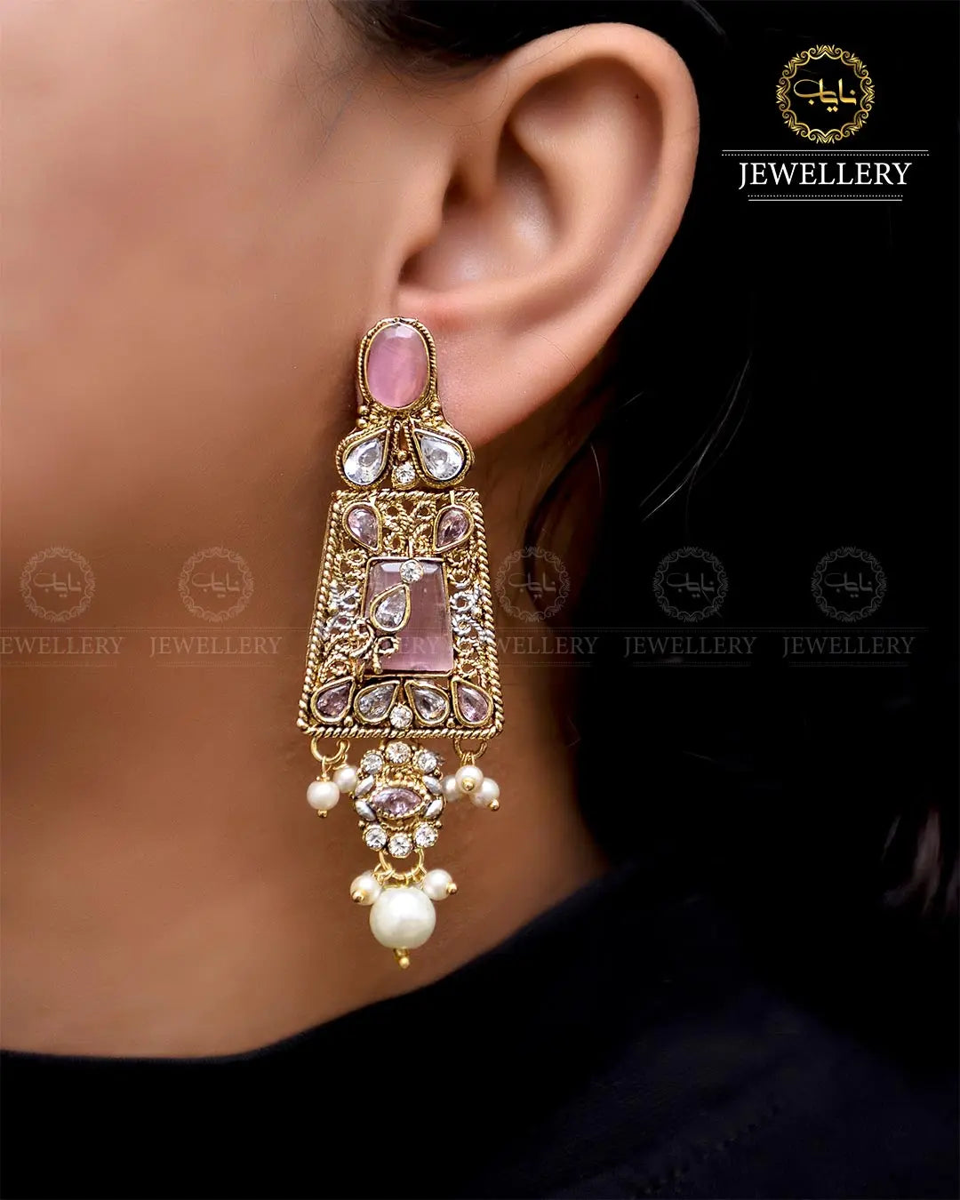 Egyptian Earrings  NJ-1756 Nayab Jewellery