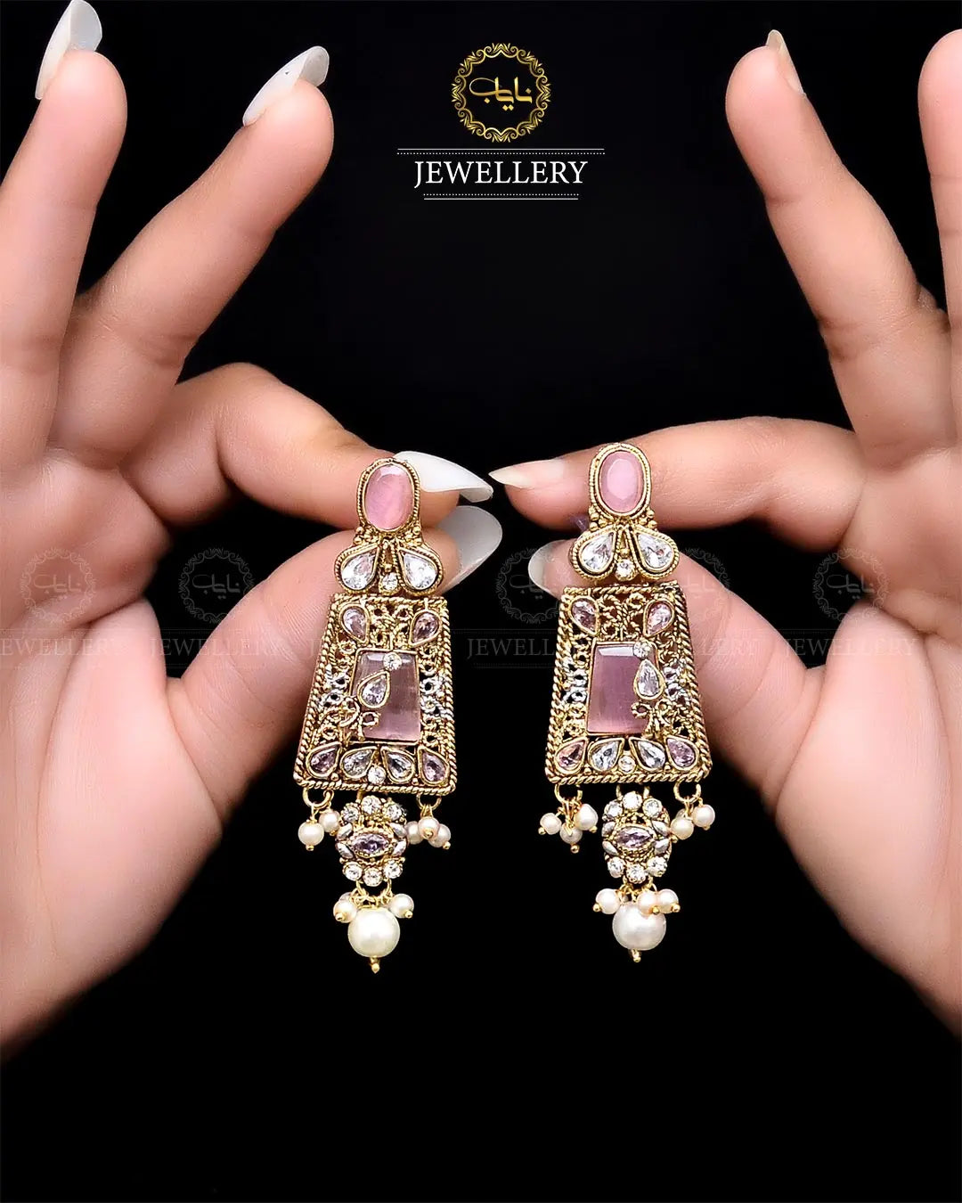 Egyptian Earrings  NJ-1756 Nayab Jewellery